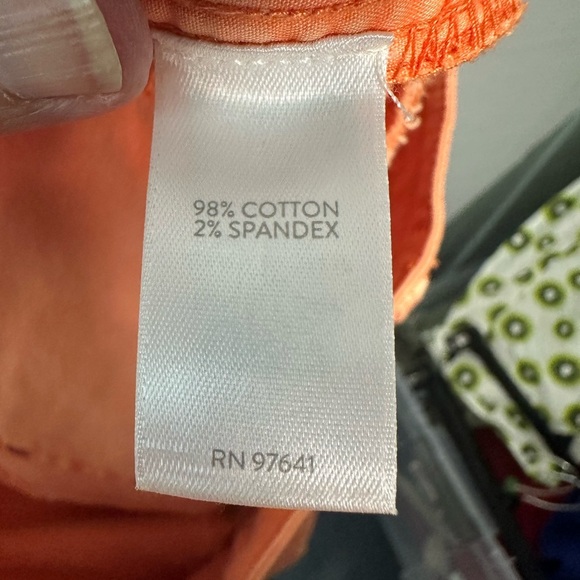 J. Jill Jeans Womens Cropped Orange Mid Rise Cuffed Denim Size 12 EUC - Picture 10 of 10